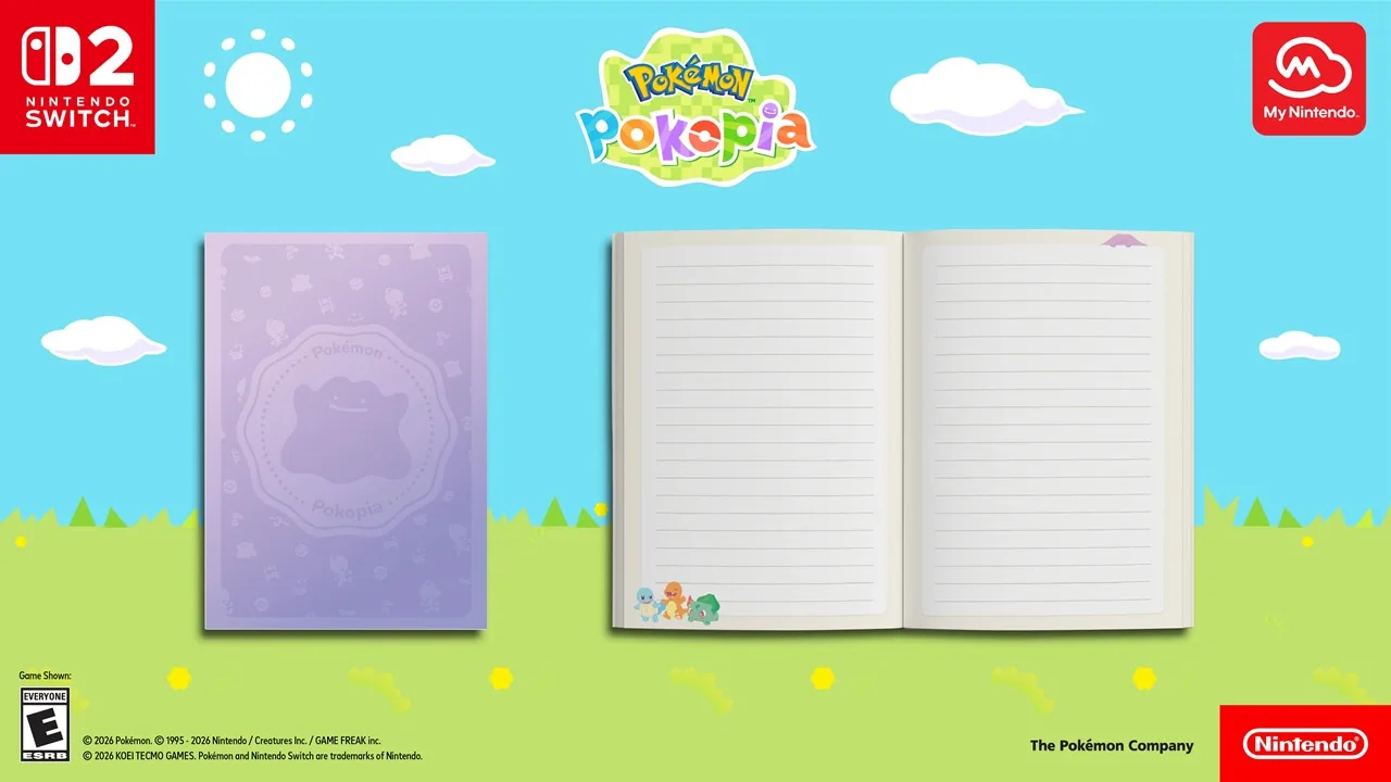 Pok&eacute;mon Pokopia estrena cuaderno y fondo en My Nintendo - Detalle 1