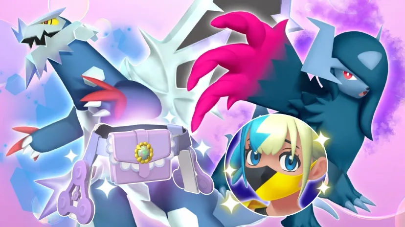 Pase de Combate M-7 de Pok&eacute;mon Champions con Baxcalibur, Mega-Absol Z y el bolso de Jacinthe