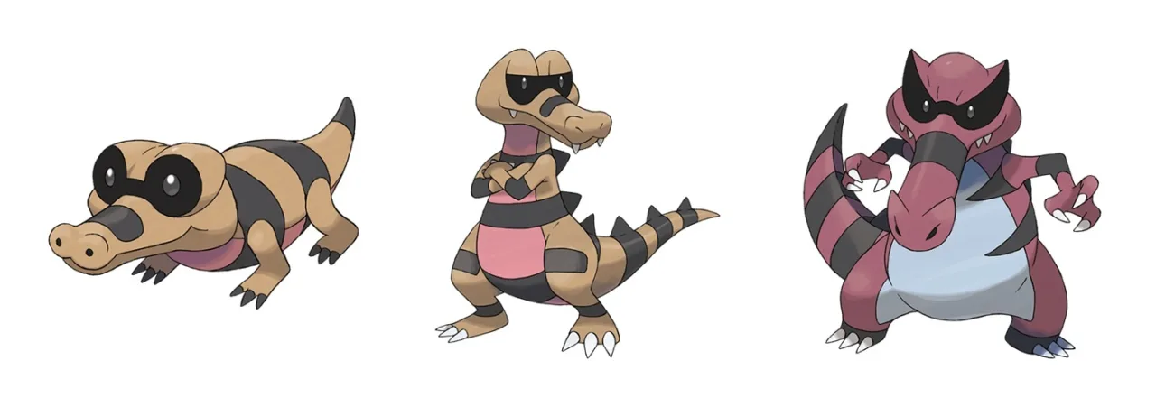 Día de eclosiones de Sandile en Pokémon GO el 17 de octubre - Imagen 1 Sandile, Krokorok y Krookodile, la linea evolutiva del Dia de eclosiones de Pokemon GO