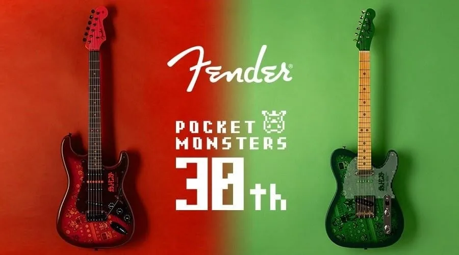 Fender y Pokémon lanzan guitarras de Rojo y Verde - Portada oficial