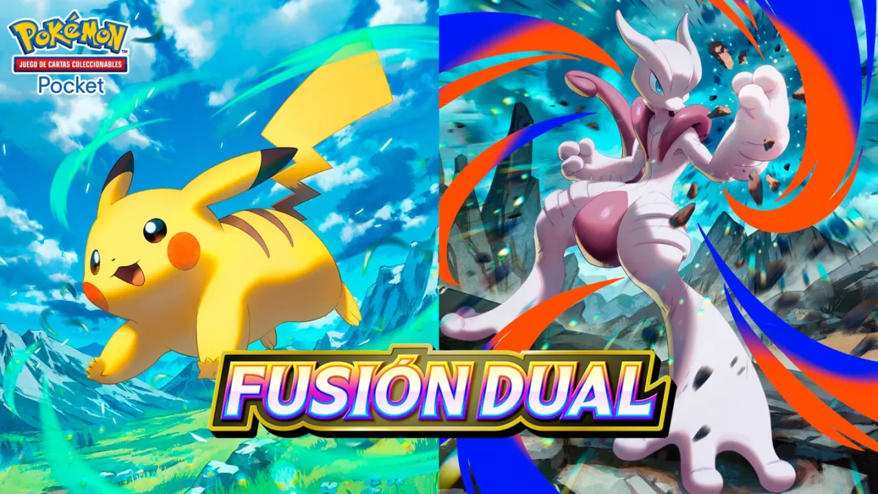 Fusión Dual llega a Pokémon Pocket: cartas, sobres y eventos - Portada oficial