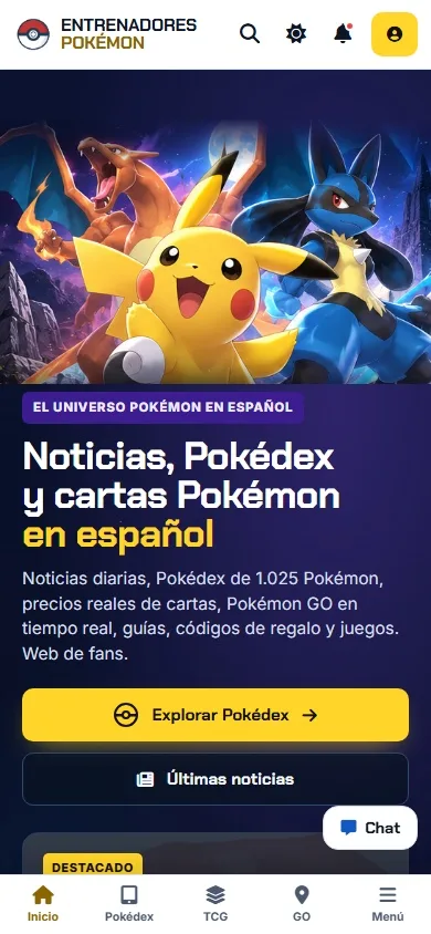 Portada de Entrenadores Pok&eacute;mon en el m&oacute;vil con el nuevo dise&ntilde;o en modo claro