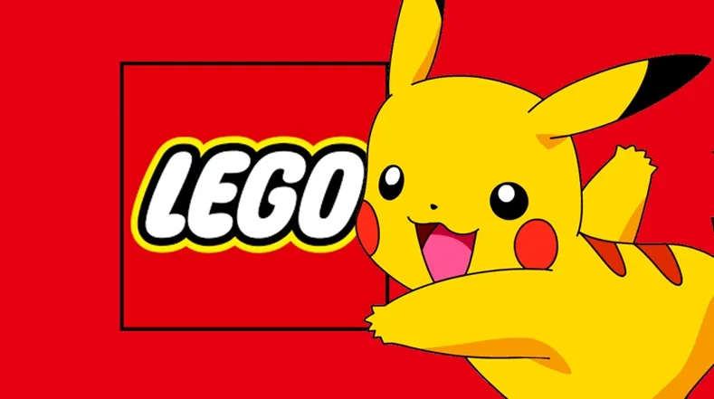 Logotipo de LEGO con Pikachu, imagen de la colaboraci&oacute;n LEGO Pok&eacute;mon