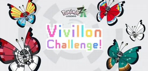 Imagen del Vivillon Challenge de Leyendas Pok&eacute;mon Z-A con varios motivos de Vivillon