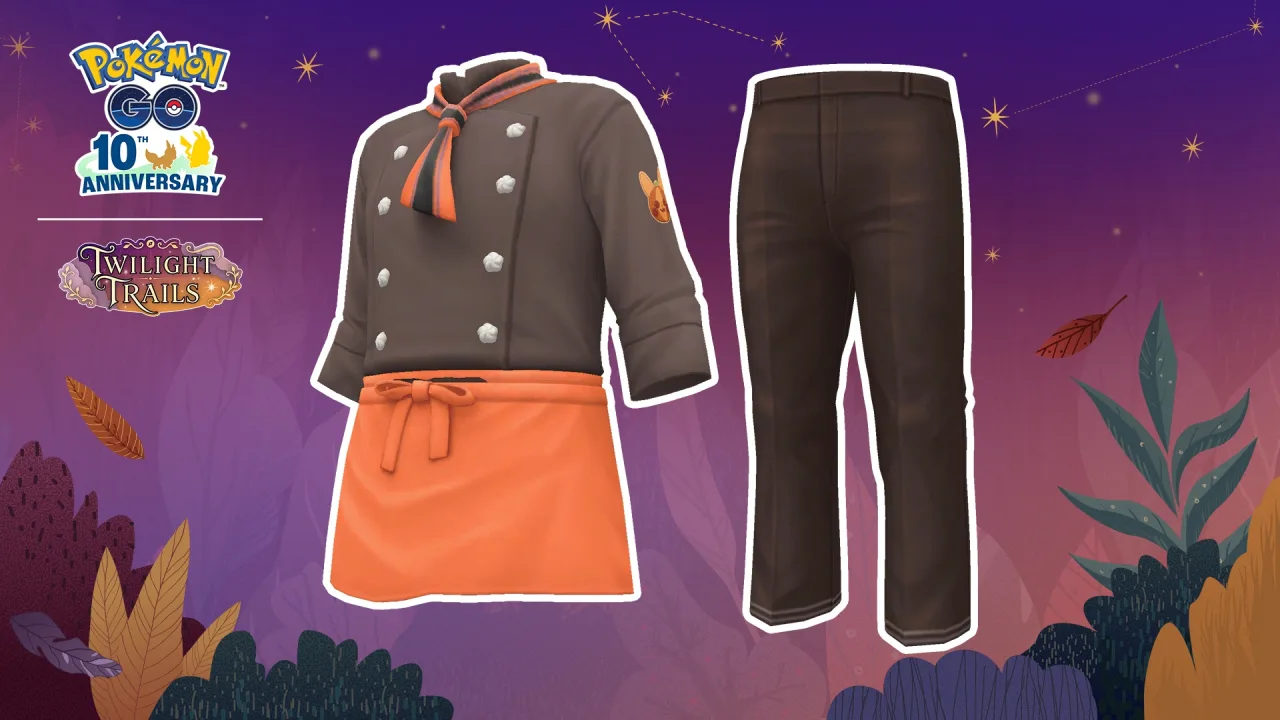 Camisa y pantalones de pastelero del Pase de GO deluxe de Halloween 2026 en Pok&eacute;mon GO
