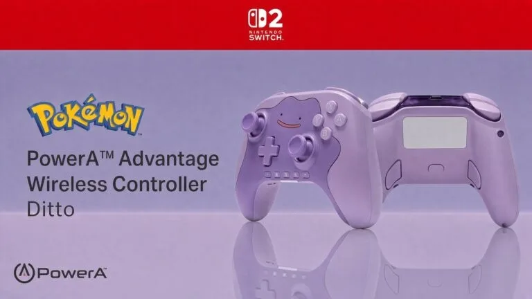 Mando PowerA Advantage de Ditto visto por delante y por detras