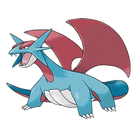 Salamence, el Pok&eacute;mon de las teraincursiones de 7 estrellas de Escarlata y P&uacute;rpura