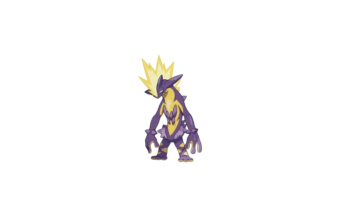 Ilustracion oficial de Toxtricity, el nuevo atacante de Pokemon Unite