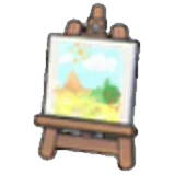 Lienzo con paisaje en Pokémon Pokopia