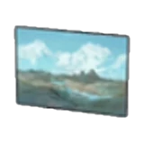Póster de montañas en Pokémon Pokopia