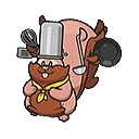 Greedent en Pokémon Pokopia