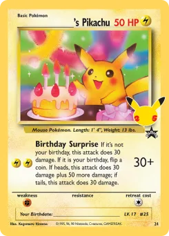 Carta _____'s Pikachu (Celebraciones)