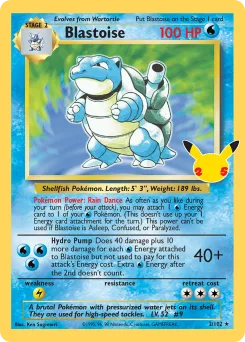 Carta Blastoise (Celebrations: Classic Collection)