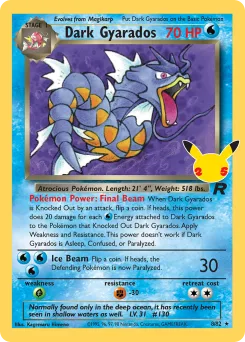 Carta Dark Gyarados (Celebraciones)