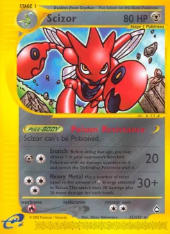 Carta Scizor (Aquapolis)