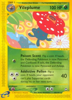 Carta Vileplume (Aquapolis)