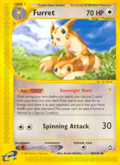 Carta Furret (Aquapolis)
