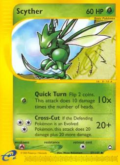 Carta Scyther (Aquapolis)