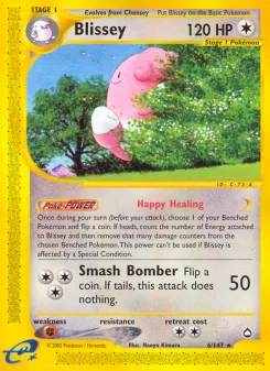 Carta Blissey (Aquapolis)