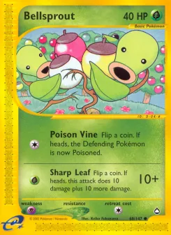 Carta Bellsprout (Aquapolis)