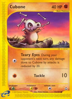 Carta Cubone (Aquapolis)