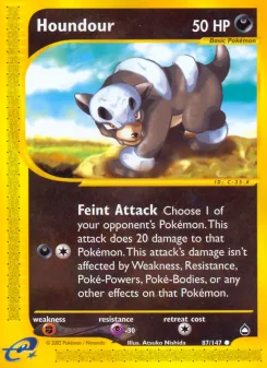 Carta Houndour (Aquapolis)