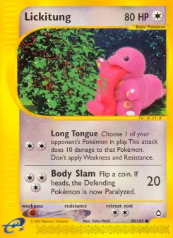 Carta Lickitung (Aquapolis)