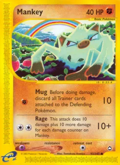 Carta Mankey (Aquapolis)