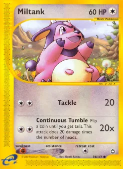 Carta Miltank (Aquapolis)