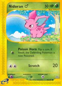 Carta Nidoran ♂ (Aquapolis)