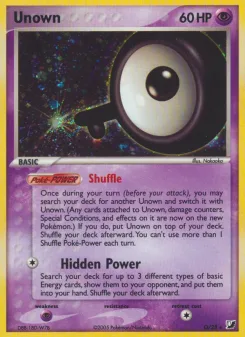 Carta Unown (EX Fuerzas Ocultas Unown)