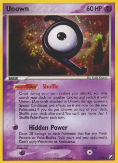 Carta Unown (EX Fuerzas Ocultas Unown)