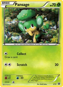 Carta Pansage (Colección de McDonald's 2012)