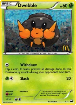 Carta Dwebble (Colección de McDonald's 2012)