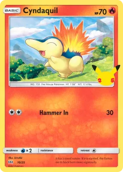 Carta Cyndaquil (Colección de McDonald's 2021)