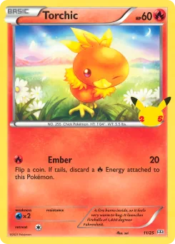 Carta Torchic (Colección de McDonald's 2021)