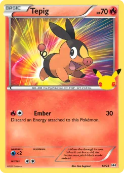 Carta Tepig (Colección de McDonald's 2021)