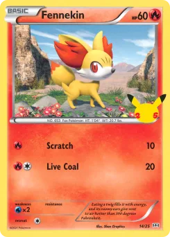 Carta Fennekin (Colección de McDonald's 2021)