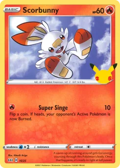 Carta Scorbunny (Colección de McDonald's 2021)