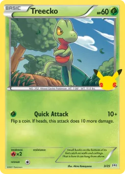Carta Treecko (Colección de McDonald's 2021)