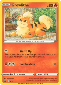 Carta Growlithe (Colección de McDonald's 2022)