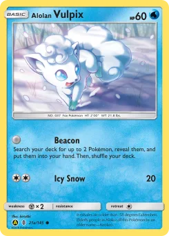 Carta Alolan Vulpix (Albor de Guardianes)