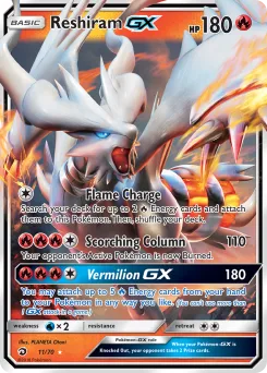 Carta Reshiram GX (Majestad De Dragones)