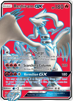 Carta Reshiram GX (Majestad De Dragones)