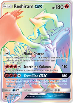 Carta Reshiram GX (Majestad De Dragones)