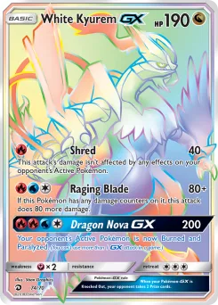 Carta Kyurem Blanco GX (Majestad De Dragones)