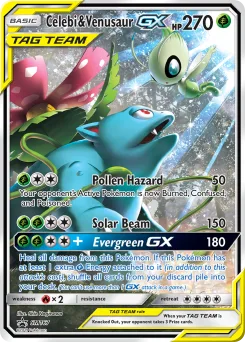 Carta Celebi y Venusaur GX (SL Cartas de promoción)