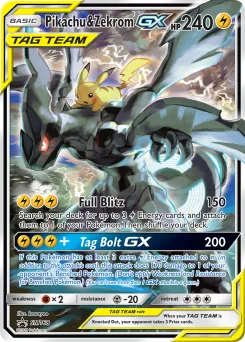 Carta Pikachu y Zekrom GX (SL Cartas de promoción)