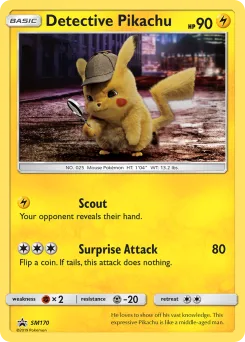 Carta Detective Pikachu (SL Cartas de promoción)