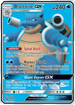 Carta Blastoise GX (SL Cartas de promoción)